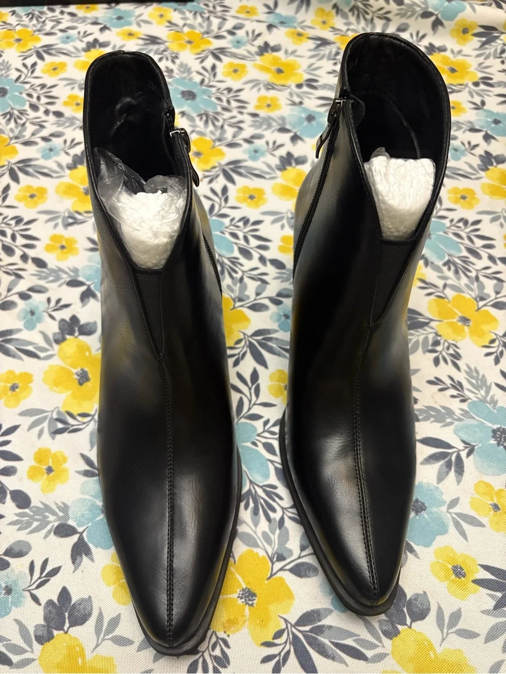 Women's Black Ankle Boots with Side Zip